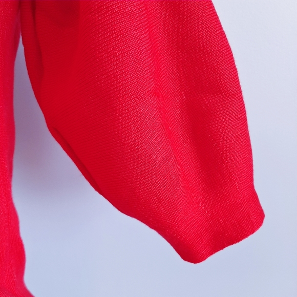 🅱️🅾️G🅾️ Red cotton knits short sleeves top - Picture 4 of 6